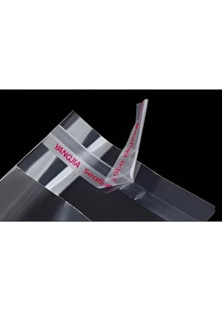100 Adet 24x30 Cm Bantlı Yapışkanlı Şeffaf Opp Jelatin Poşet