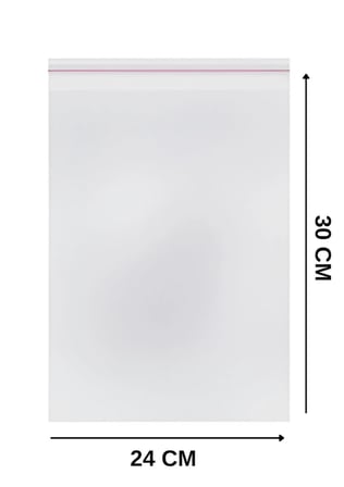 100 Adet 24x30 Cm Bantlı Yapışkanlı Şeffaf Opp Jelatin Poşet