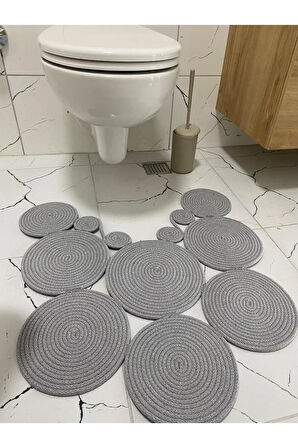 Jüt Klozet Önü Paspas Gri