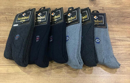 12 Li Royam İzlen Erkek Kışlık Kalın Havlu Çorap 40 - 45 No