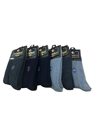 12 Li Royam İzlen Erkek Kışlık Kalın Havlu Çorap 40 - 45 No