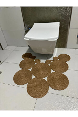Jüt Klozet Önü Paspas Kahverengi