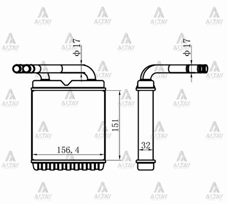 KALORİFER RADYATÖR MİTSUBİSHİ L-300 90-08 BRAZING MB360948