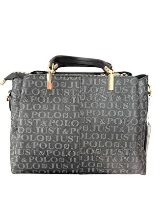 Just Polo JP2120  Kadın Monogram Baskılı  El ve Omuz Çantası OZT2120