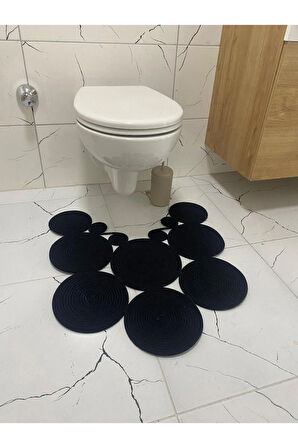 Jüt Klozet Önü Paspas Siyah