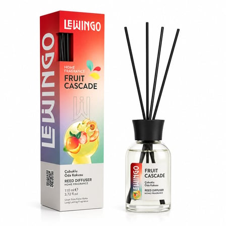 Delux Serisi Kokulu Çubuk Dekoratif Koku Fruit Cascade Bambu Çubuklu Oda Kokusu 110 ml