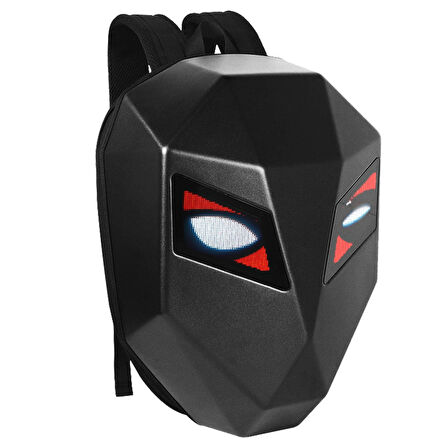 Led Gözlü Motorcu Çantası Siyah