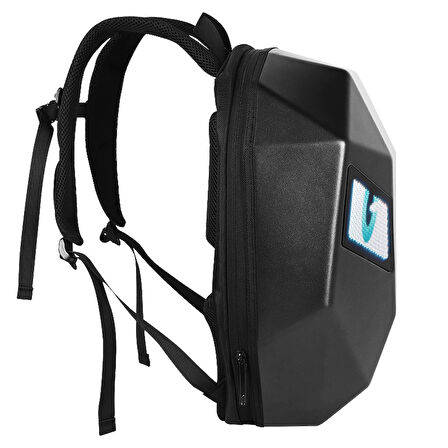 Led Gözlü Motorcu Çantası Siyah