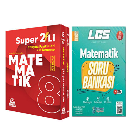 Örnek Akademi 8. Sınıf Süper İkili Matematik Seti ve Bilinçsel Soru Bankası Seti 2 Kitap