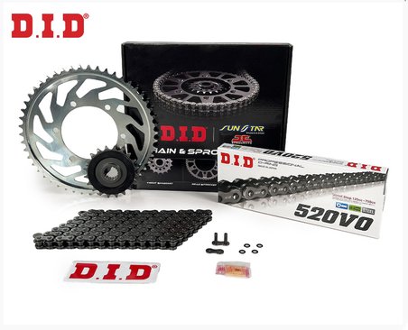 ZİNCİR DİŞLİ SETİ CF MOTO MT (650 cc)  (2022-2023) / CF MOTO / MT / 650cc / ZİNCİR: DID-520 ORING-116 / ÖN DİŞLİ :  JT (15T)  / ARKA DİŞLİ: SUNSTAR (46T) / 2022-2023-2024