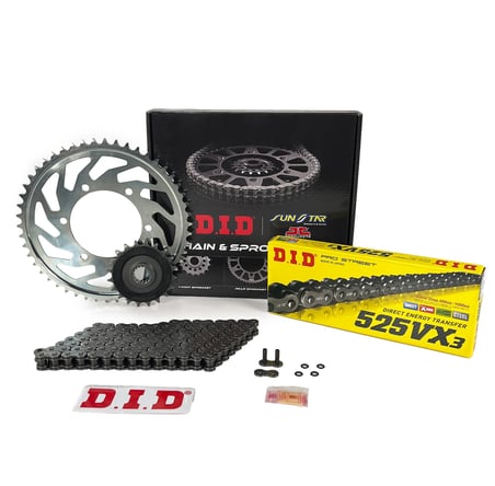 ZİNCİR DİŞLİ SETİ BMW F 800 R (800 cc)  (2009-2014) / BMW / F 800 R / 800cc / ZİNCİR: DID-525VX3 (Çelik)-120 / ÖN DİŞLİ: JT (20T)  / ARKA DİŞLİ: SUNSTAR (47T) / 2009-2010-2011-2012-2013-2014-2015-2016-2017-2018