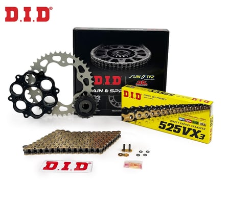 ZİNCİR DİŞLİ SETİ DUCATI HYPERMOTARD EVO SP (1100 cc)  (2010-2012) / DUCATI / HYPERMOTARD EVO SP / 1100cc / ZİNCİR: DID-525VX3 (Gold)-104 / ÖN DİŞLİ: JT (15T)  / ARKA DİŞLİ: SUNSTAR (41T) / 2010-2011-2012