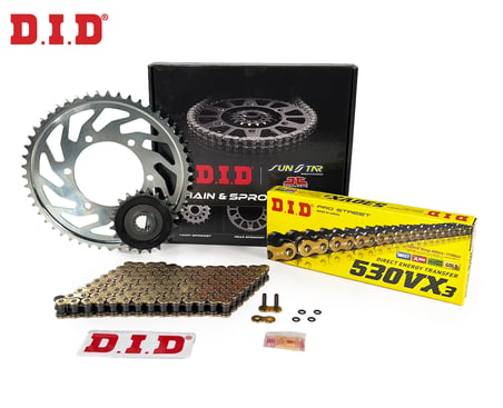ZİNCİR DİŞLİ SETİ YAMAHA YZF R6 (600 cc)  (1999-2002) / YAMAHA / YZF R6 / 600cc / ZİNCİR: DID-530VX3 (Gold)-116 / ÖN DİŞLİ: JT (16T)  / ARKA DİŞLİ: SUNSTAR (48T) / 1999-2000-2001-2002-2003-2004-2005