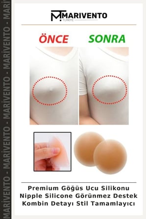 Premium Göğüs Ucu Silikonu Nipple Silicone Görünmez Destek Kombin Detayı Stil Tamamlayıcı