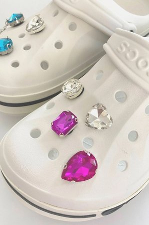 7'li Terlik Süsü, Crocs Terlik Taşı, Crocs Süsü, Taşlı Terlik Aksesuarı