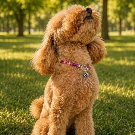 JesSpecial Mor İp Kedi Köpek Kolyesi Gümüş Renk