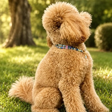 JesSpecial Mavi İp Kedi Köpek Kolyesi Altın Kaplama