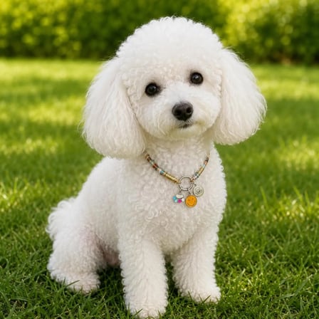 JesSpecial Kahve İp Kedi Köpek Kolyesi Gümüş Rengi