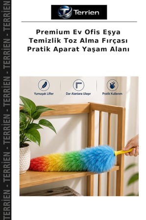 Premium Ev Ofis Eşya Temizlik Toz Alma Fırçası Pratik Aparat Yaşam Alanı