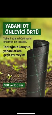 1. KALİTE (90 gr/m2) Jüt /malç Taban Örtüsü-Sera Yer örtüsü-Peyzaj Uygulama Örtüsü Yabani Ot Engelleme Örtüsü (1*20 Metre)