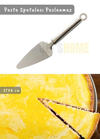 Pasta Spatulası Paslanmaz Çelik Spatula Sunum Kaşığı 27 cm