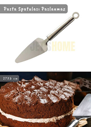 Pasta Spatulası Paslanmaz Çelik Spatula Sunum Kaşığı 27 cm