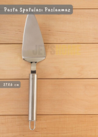 Pasta Spatulası Paslanmaz Çelik Spatula Sunum Kaşığı 27 cm