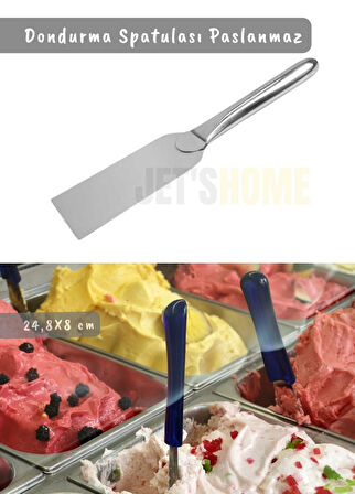 Dondurma Spatulası Paslanmaz Çelik Spatula Dondurma Kazıyıcı No: 2 24,8X8 cm