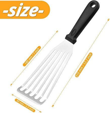 Balık Spatulası Paslanmaz Çelik Biftek Spatula 18 cm