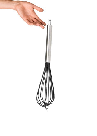 Sos Çırpma Teli Silikon Yumurta Çırpıcı Çikolata Çırpıcı Krema Çırpıcı Çelik Saplı 30 cm