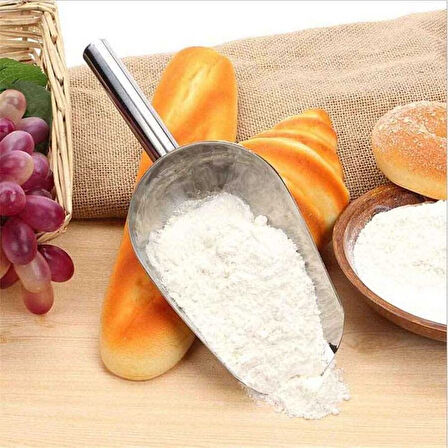 Bakliyat Küreği Paslanmaz Şaşula 550 gr Kuruyemiş Küreği İnox No:3 26 cm
