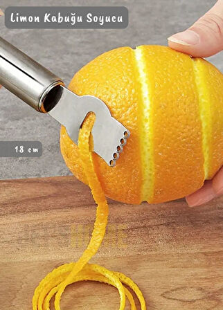 Limon Soyacağı Kivi Soyacağı Paslanmaz Çelik Asma Delikli Limon Kabuğu Soyacağı 18 cm