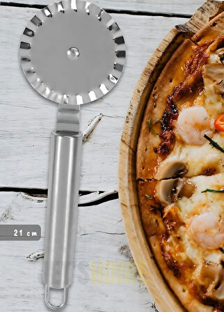 Pizza Kesici Paslanmaz Börek Kesici Çelik Pizza Bıçağı Tatlı Kesici Dişli Rulet Orta Boy Çap 5,3 cm