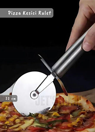 Pizza Kesici Paslanmaz Börek Kesici Çelik Pizza Tatlı Kesici Bıçağı Orta Çap 6,5 cm
