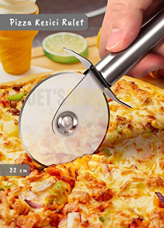 Pizza Kesici Paslanmaz Börek Kesici Çelik Pizza Tatlı Kesici Bıçağı Orta Çap 6,5 cm