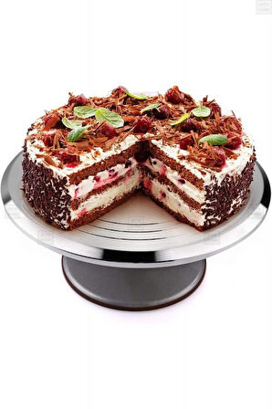 Pasta Hazırlama Standı Paslanmaz Pasta Standı Çelik Pasta Sıvama 30 cm