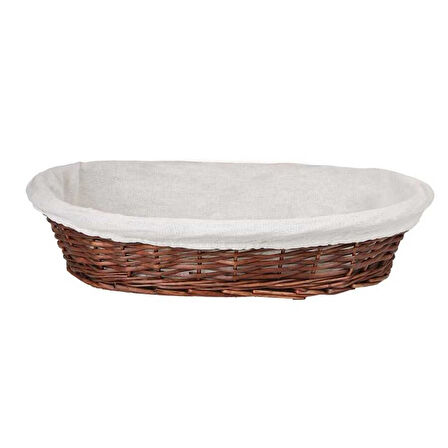 Hasır Ekmek Sepeti Oval Açık Büfe Sepeti Yılbaşı Sepeti Jumbo Boy 55 cm