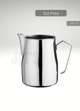 Süt Potu Paslanmaz Süt Köpürtme Sürahisi Çelik Pitcher 700 ml