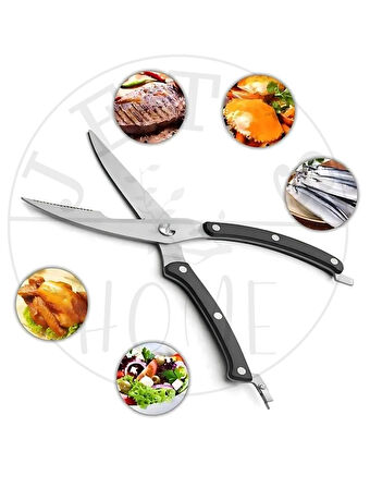 Fonksiyonel Tavuk Makası Paslanmaz Balık Et Salata Kesici Makas