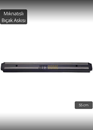 Bıçak Mıknatısı Askısı 55 cm Kalın Duvar Standı Çelik Bıçak Tutucu