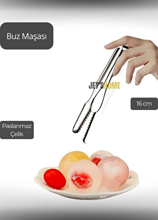 Buz Maşası Paslanmaz Buz Kaşığı Çelik İnox 16 cm