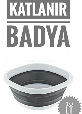 Badya Katlanır Sebze Badyası Silikon Badya Leğen Orta Boy No:3 10 Lt