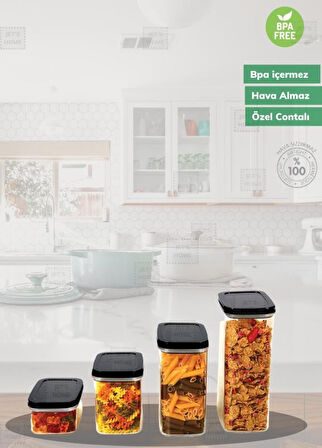 10’lu Saklama Kabı Seti BPA Free Bakliyat Kabı Hava Almaz Sızdırmaz Erzak Kabı