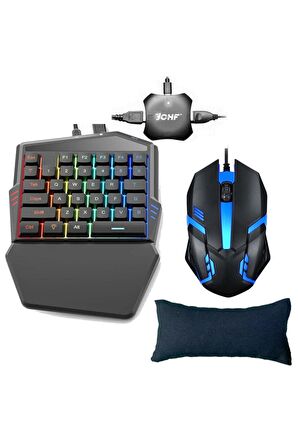 4in1 Oyun Konsolu Pubg Klavye Mouse Seti Ve Bağlayıcısı Bilek Desteği Standlı