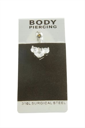 Kalp Lüks Çelik Göbek Piercing 1 Adet