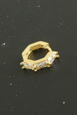 Köşeli Lüks Çelik Kulak Burun Piercing 1 Adet