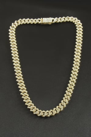 Chain Zikzak Zirkon Taşlı Lüks Çelik Kolye