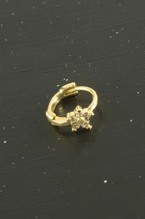 Çiçek Lüks Çelik Kulak Burun Piercing 1 Adet
