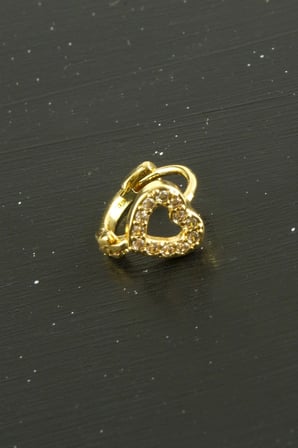 Kalp Lüks Çelik Kulak Burun Piercing 1 Adet