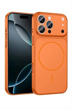 İphone 14 Uyumlu 17 Pro Max Görünümlü Magsaff Kapak Kılıf